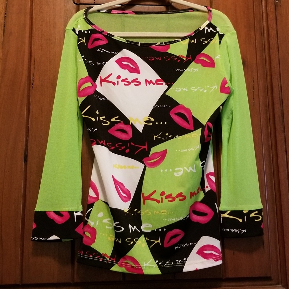 Italian Stretch Mesh Top